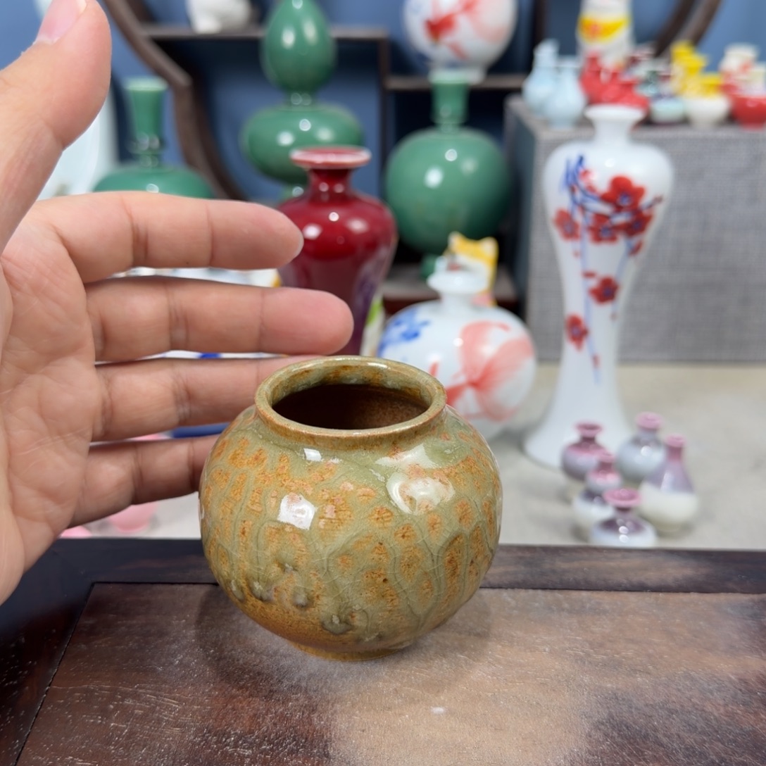 陶瓷手工小花器摆件