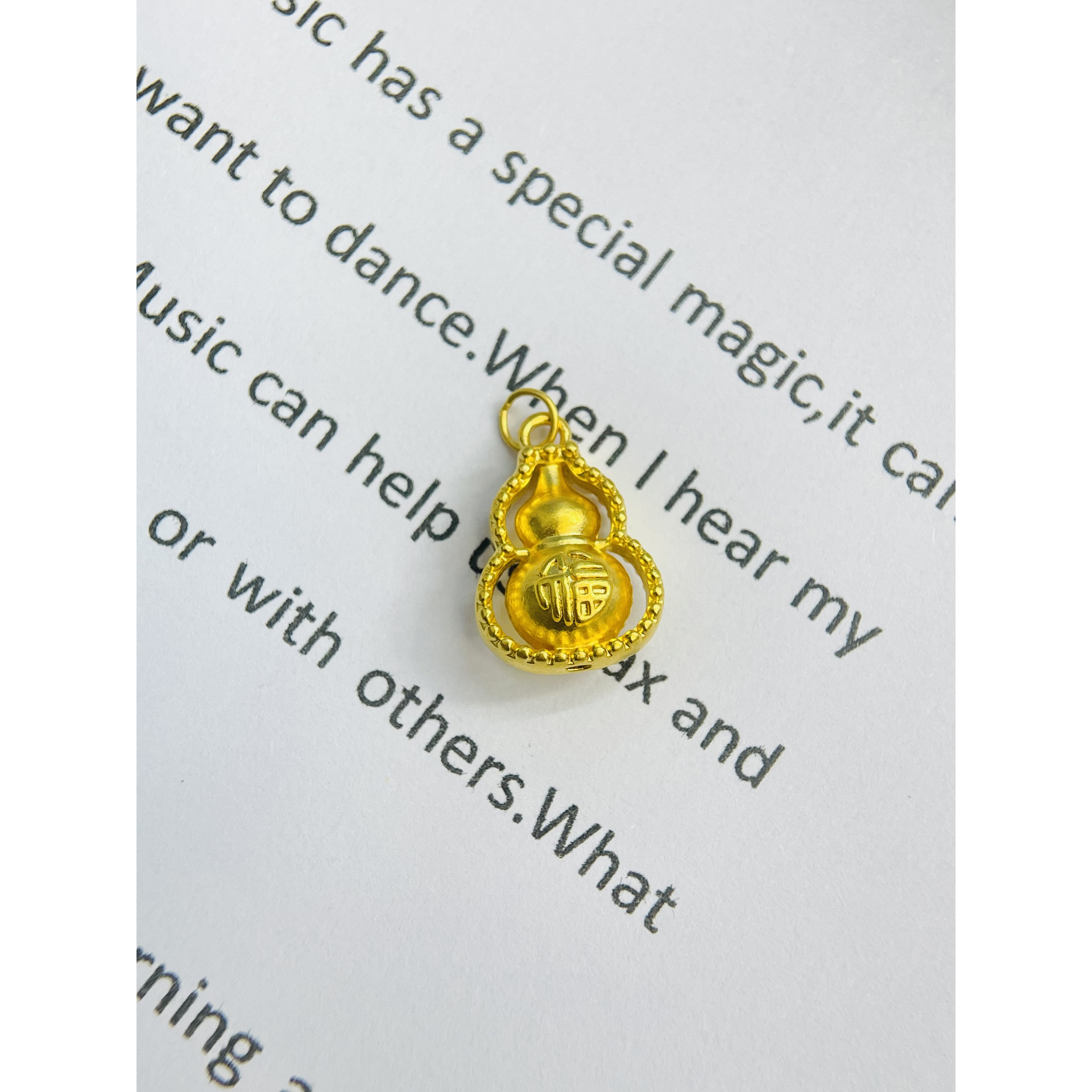 足金999中版纳福葫芦提溜黄金首饰配件DP2778-0490