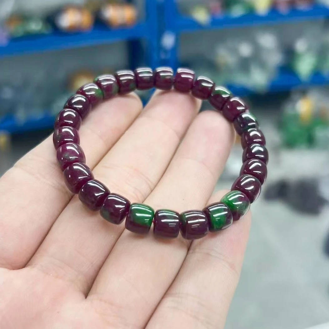 a652红绿直切8mm手串百搭