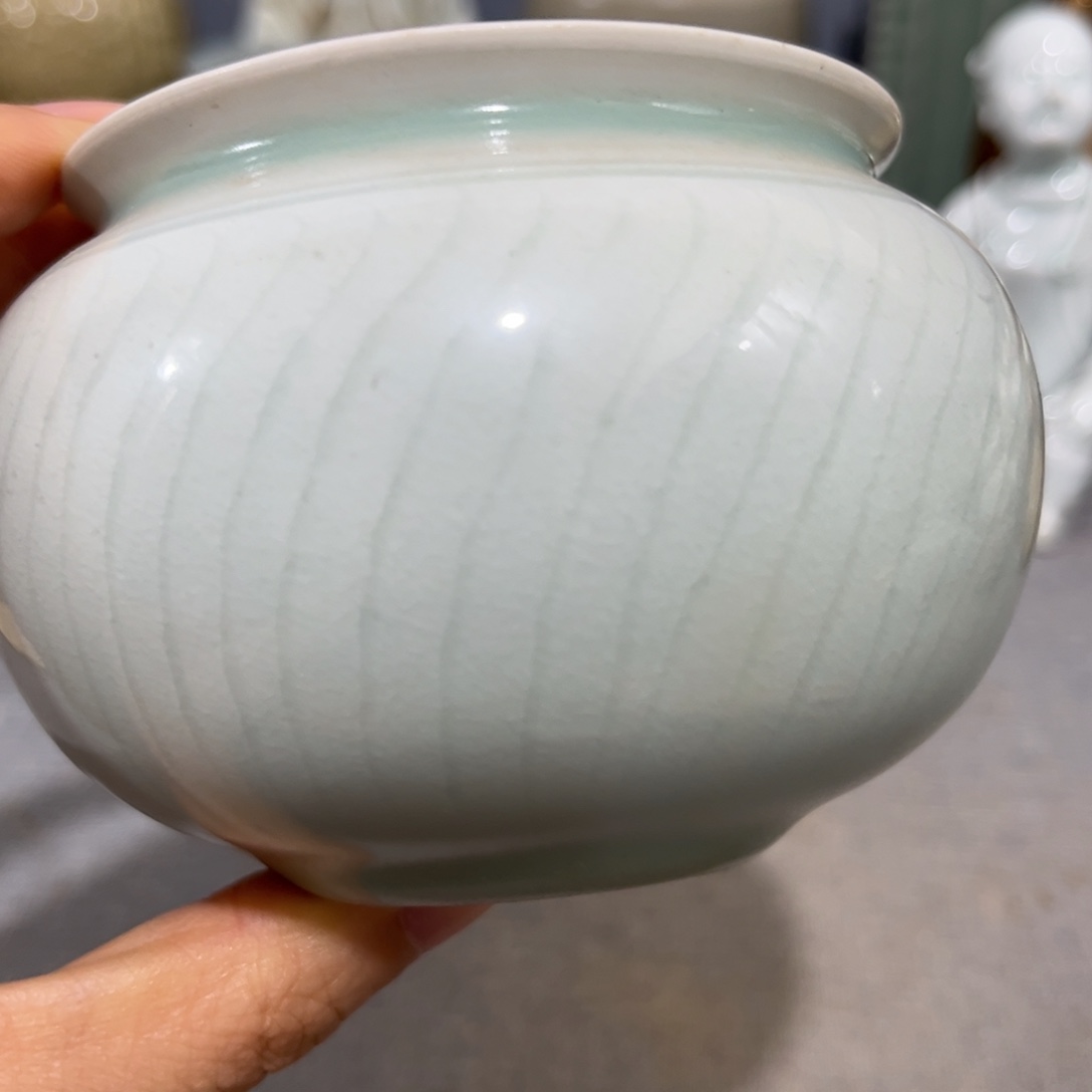 锔***）将乐窑青釉的钵子