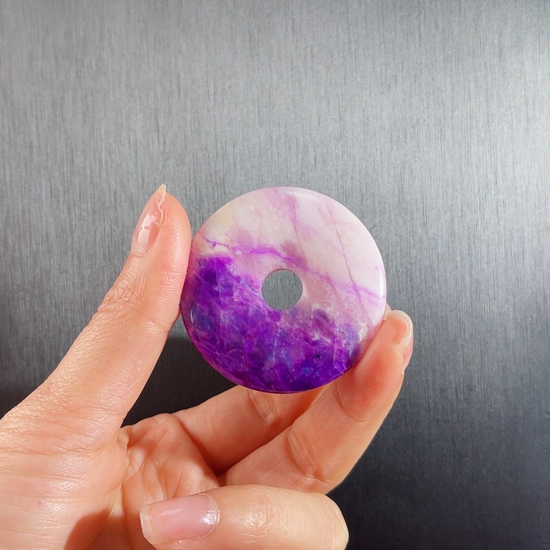 苏纪石（舒俱来）南非舒俱来老矿料平安扣未镶嵌