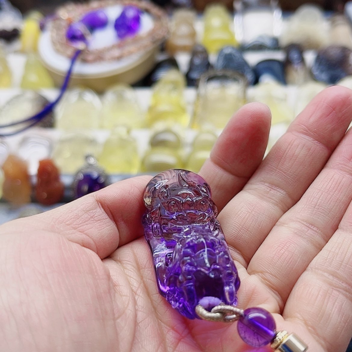 【闪购商品】水晶葫芦手把件未镶嵌金**?