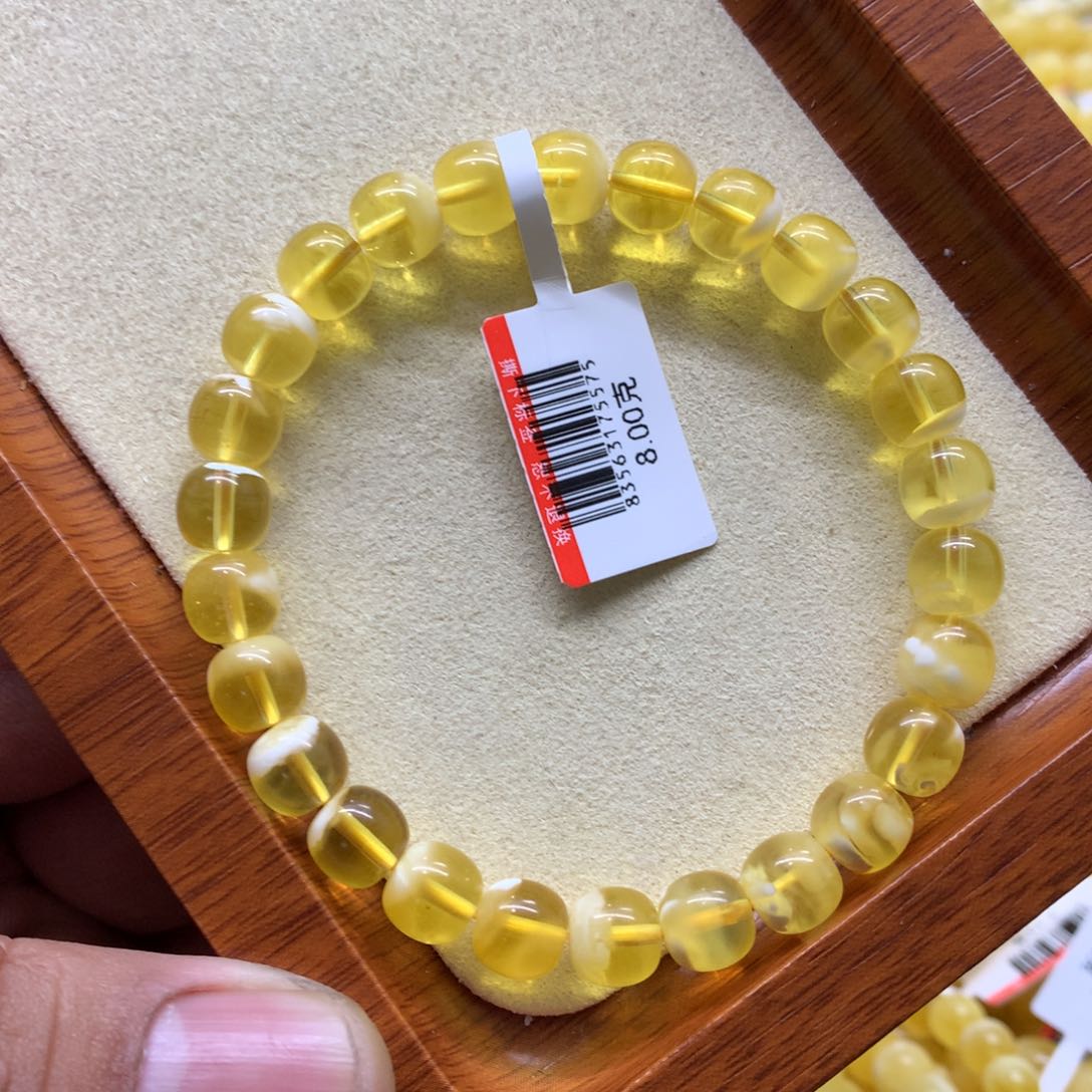 蜜蜡手链未镶嵌阿*蜜蜡