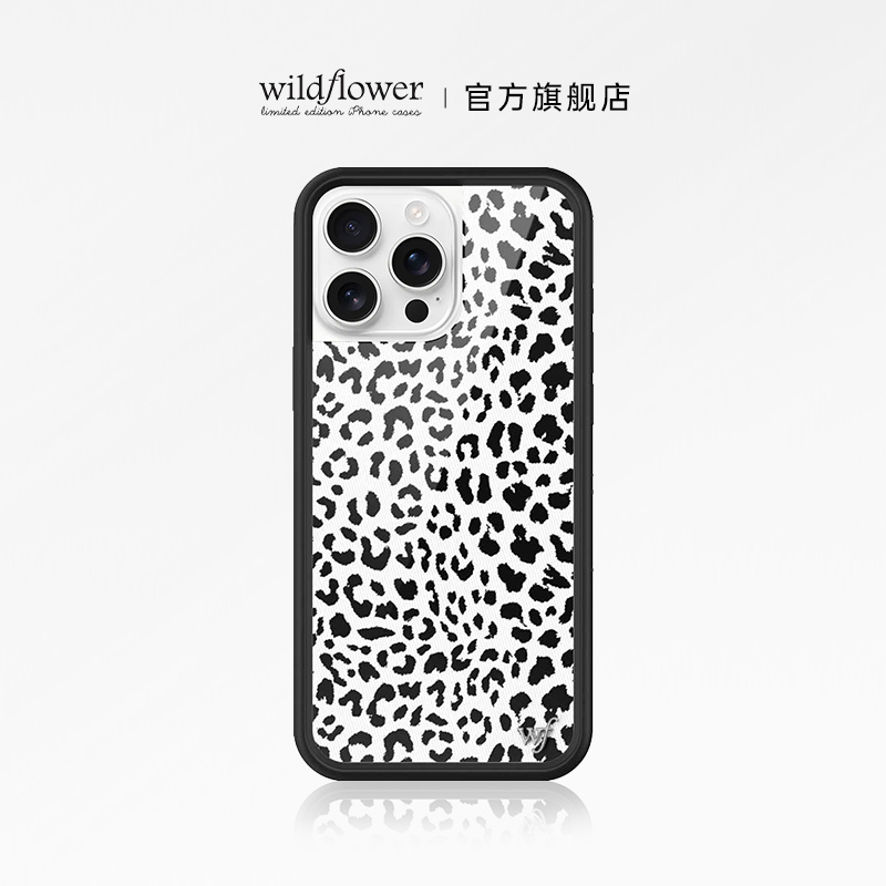 Wildflower雪域豹纹手机壳适用苹果iPhone16/15/14/Pro/Max硬壳