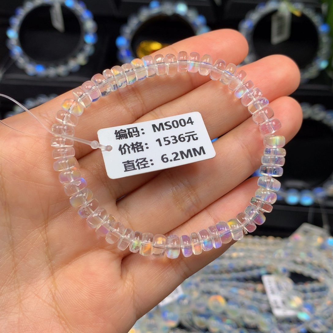 月光石手串未镶嵌MS004#6.2mm