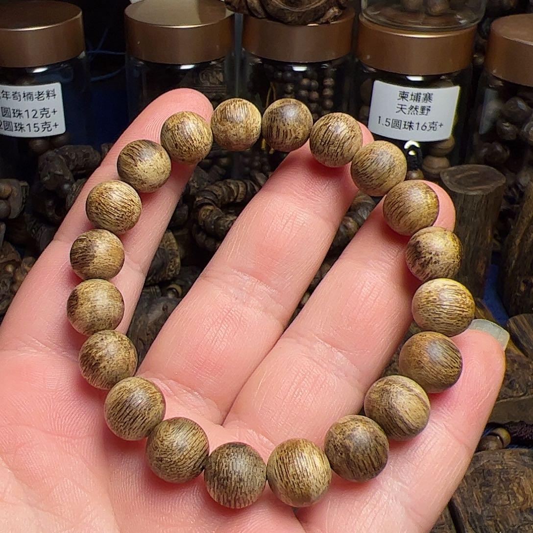 沉香手串海南白棋1.0单圈6.5克