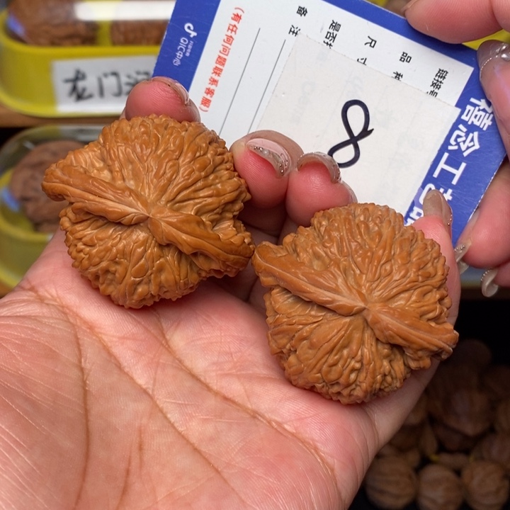 吊坠文玩核桃45全品白狮子
