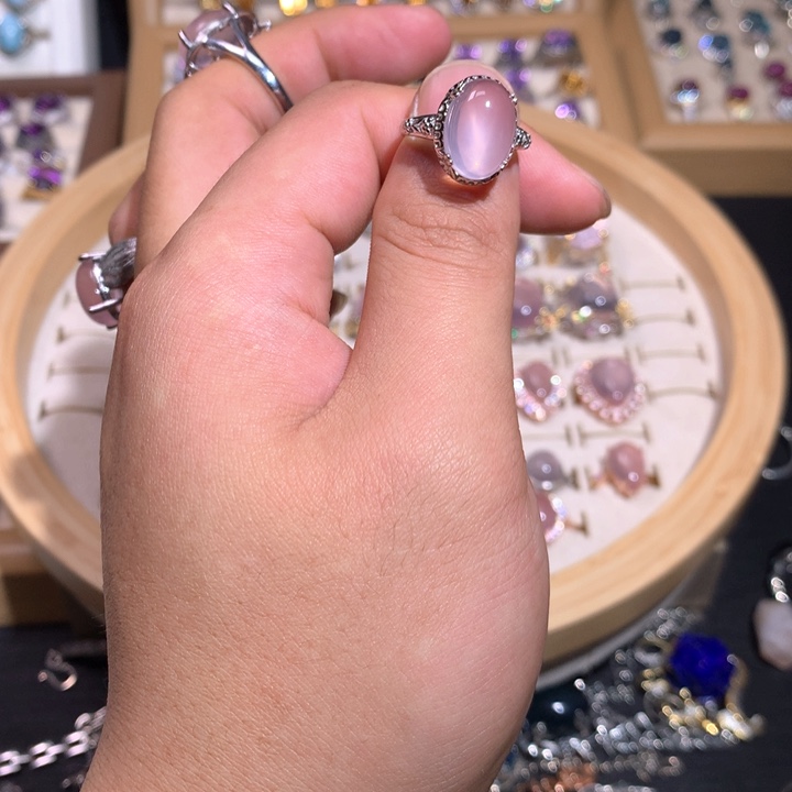 【闪购商品】水晶戒指银S925镶嵌小****?戒指