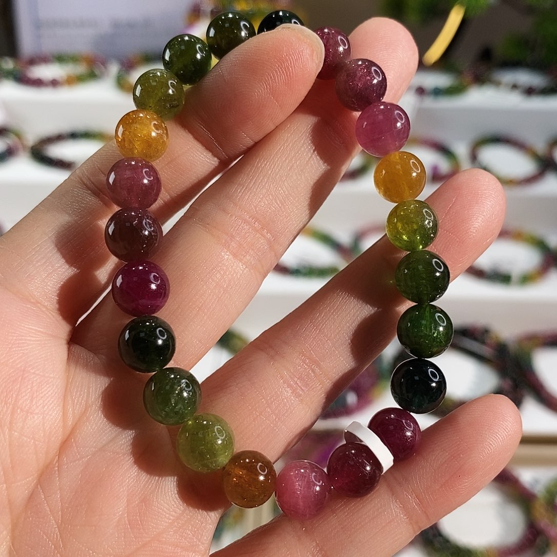 碧玺手链未镶嵌G2148素圈颜色微差