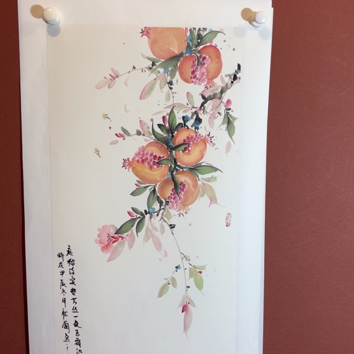 国画听兰老师花鸟