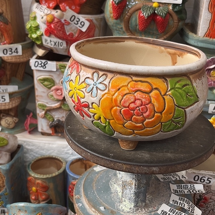 粗陶材质多肉花盆