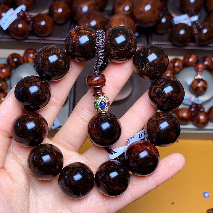 花梨木类手串/手链黄花梨风化料老挝花梨土埋料2.0