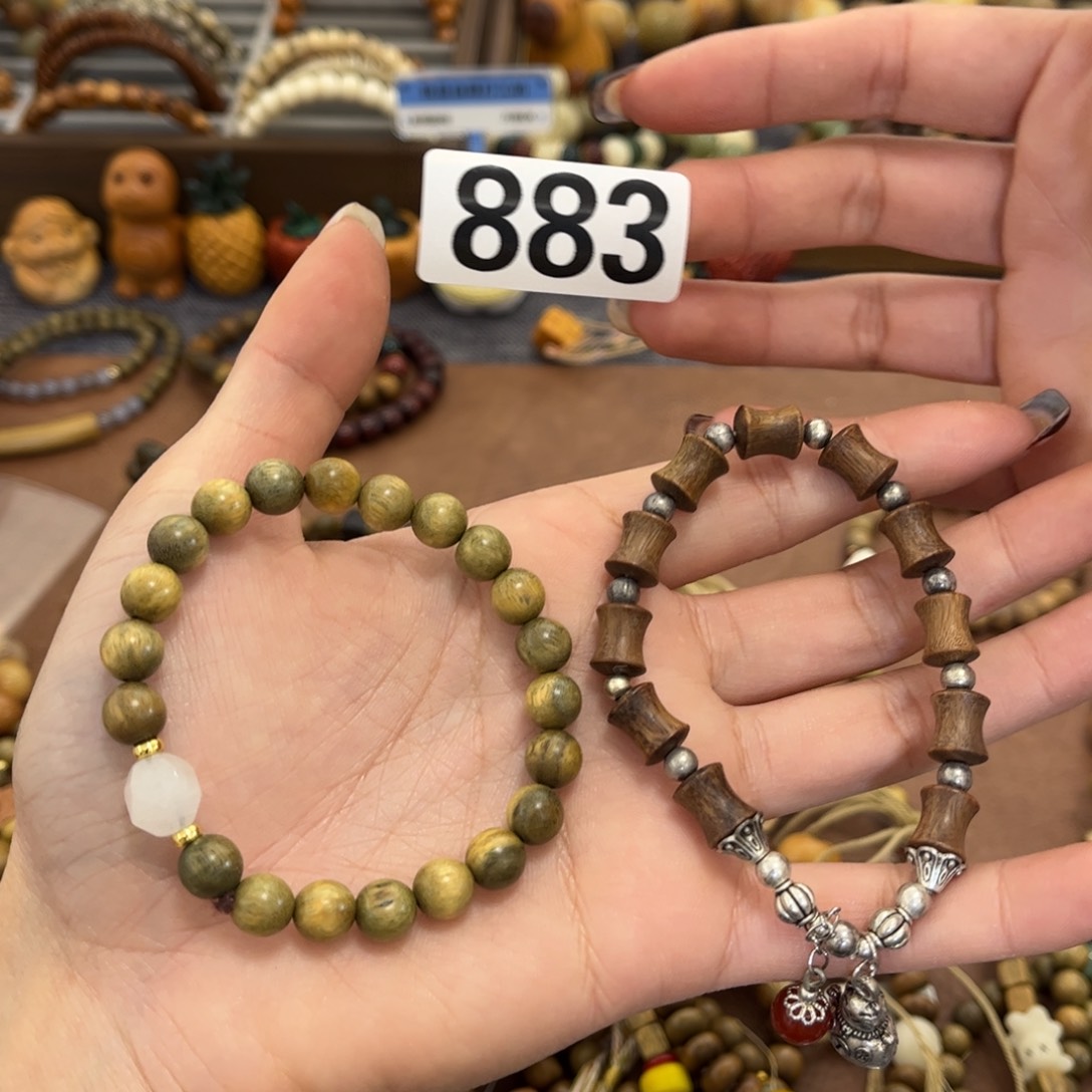 维腊木（绿檀）手串/手链883瑕疵孤品
