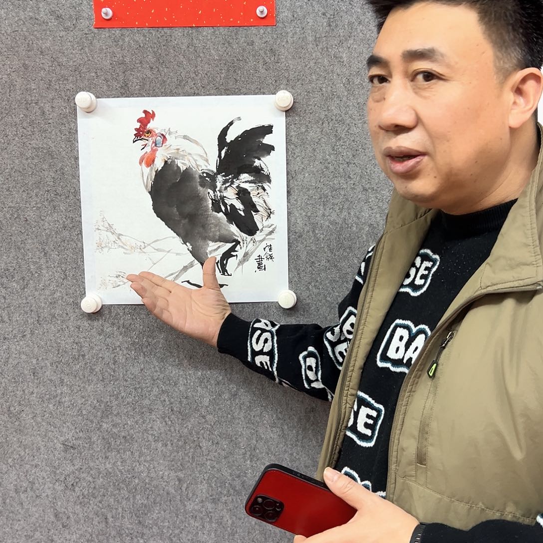 书法鸡国画作品国画