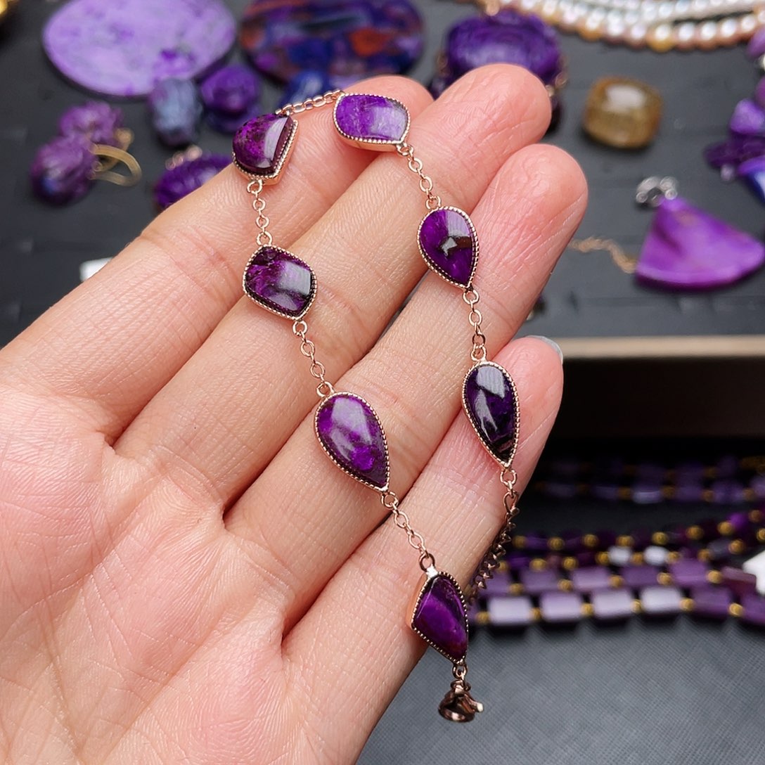 苏纪石（舒俱来）手链银S925镶嵌