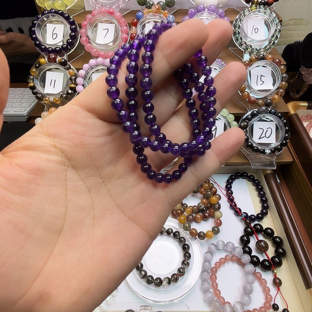 手链未镶嵌水晶天然水晶紫水晶