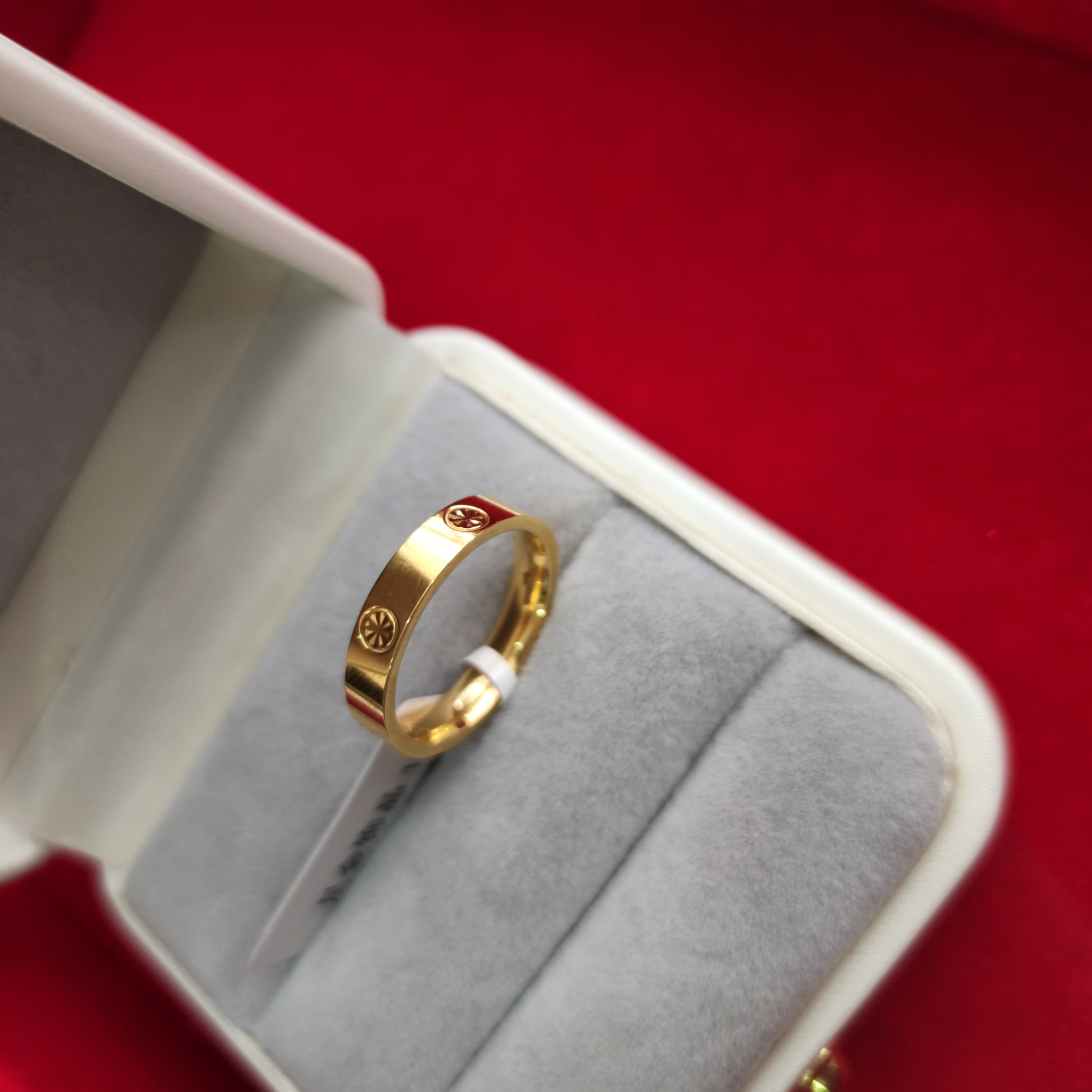 【夏夏专享】足金999饰品 米字戒指 11# GP 3.69