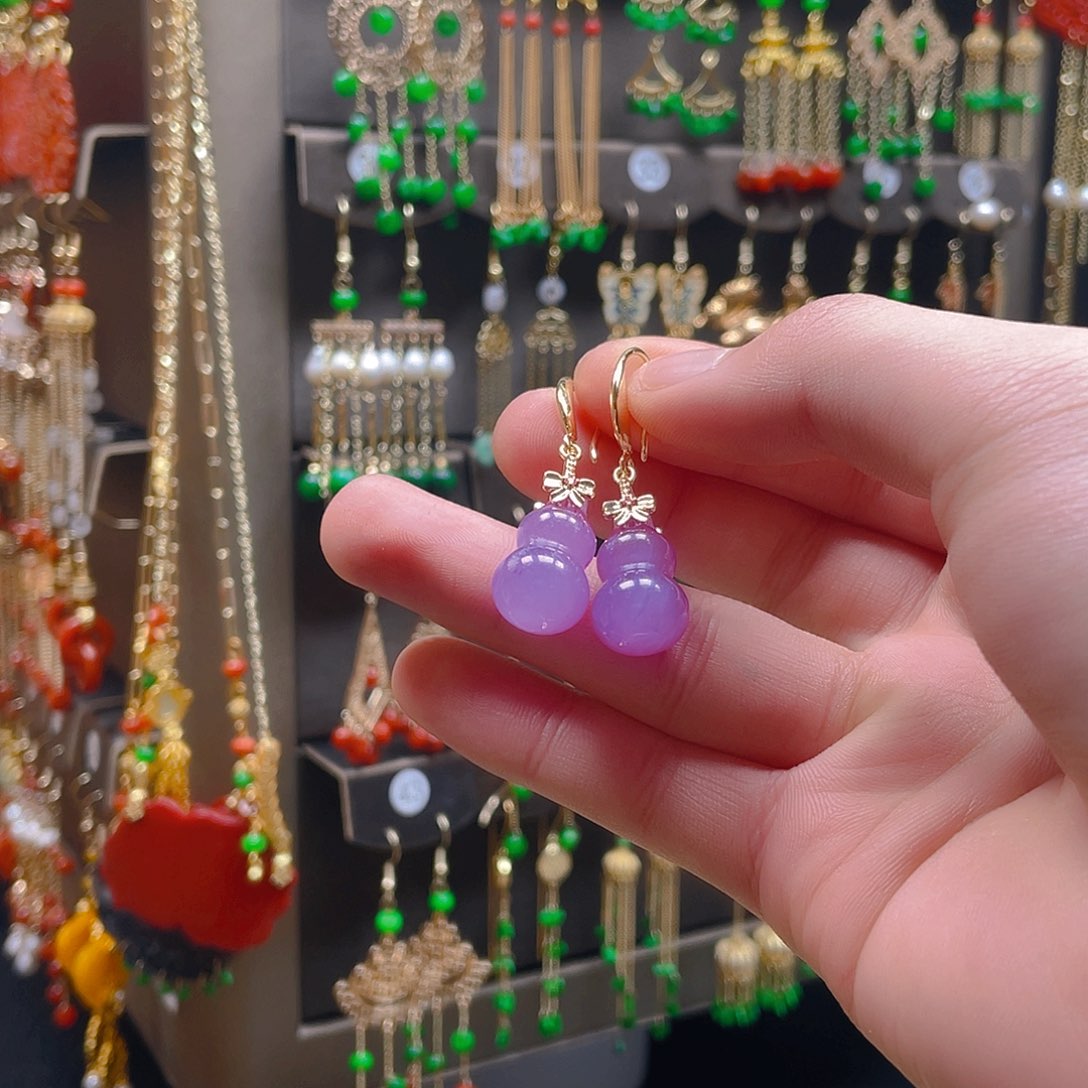 玛瑙/玉髓耳饰合金饰品