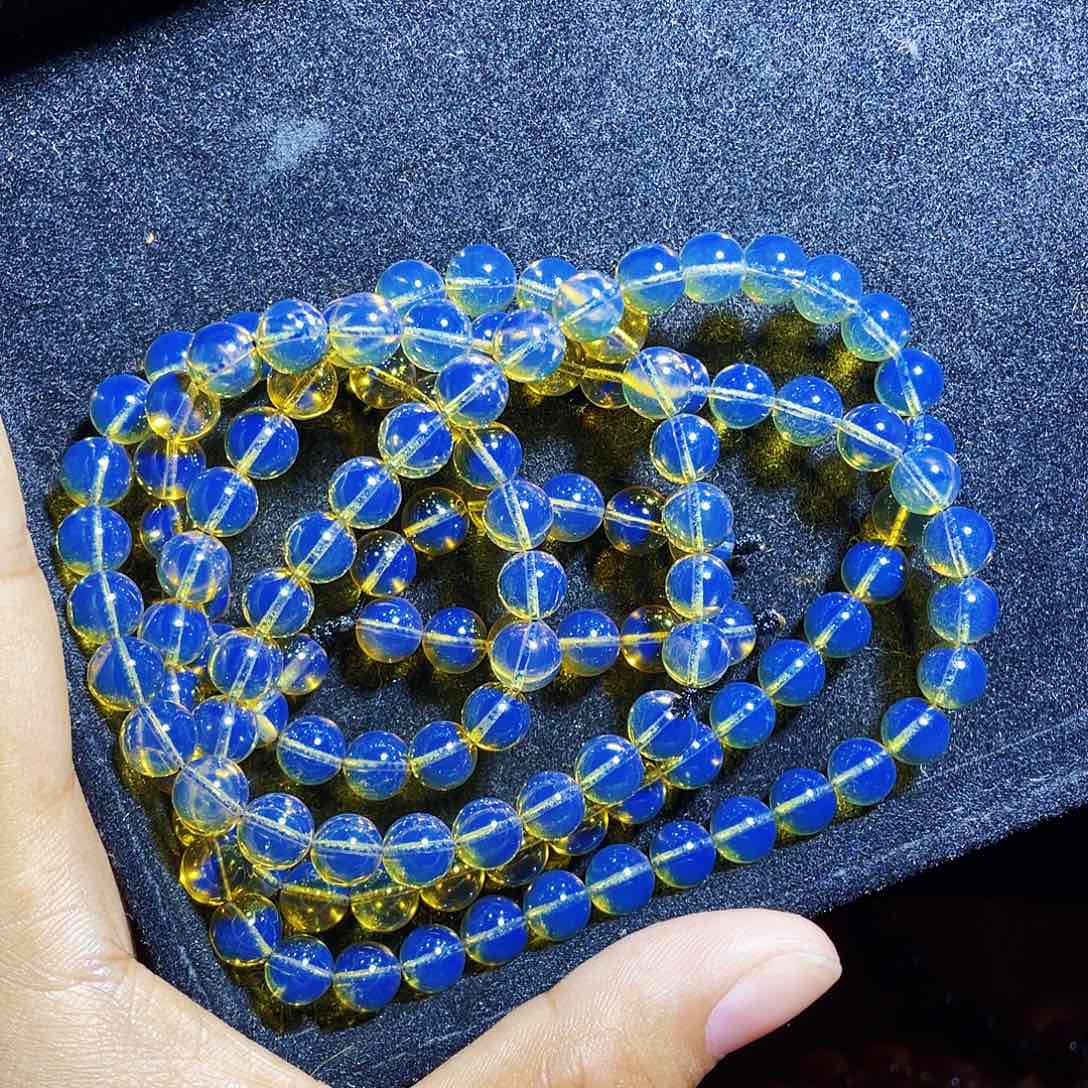 蓝珀裸石未镶嵌7加108