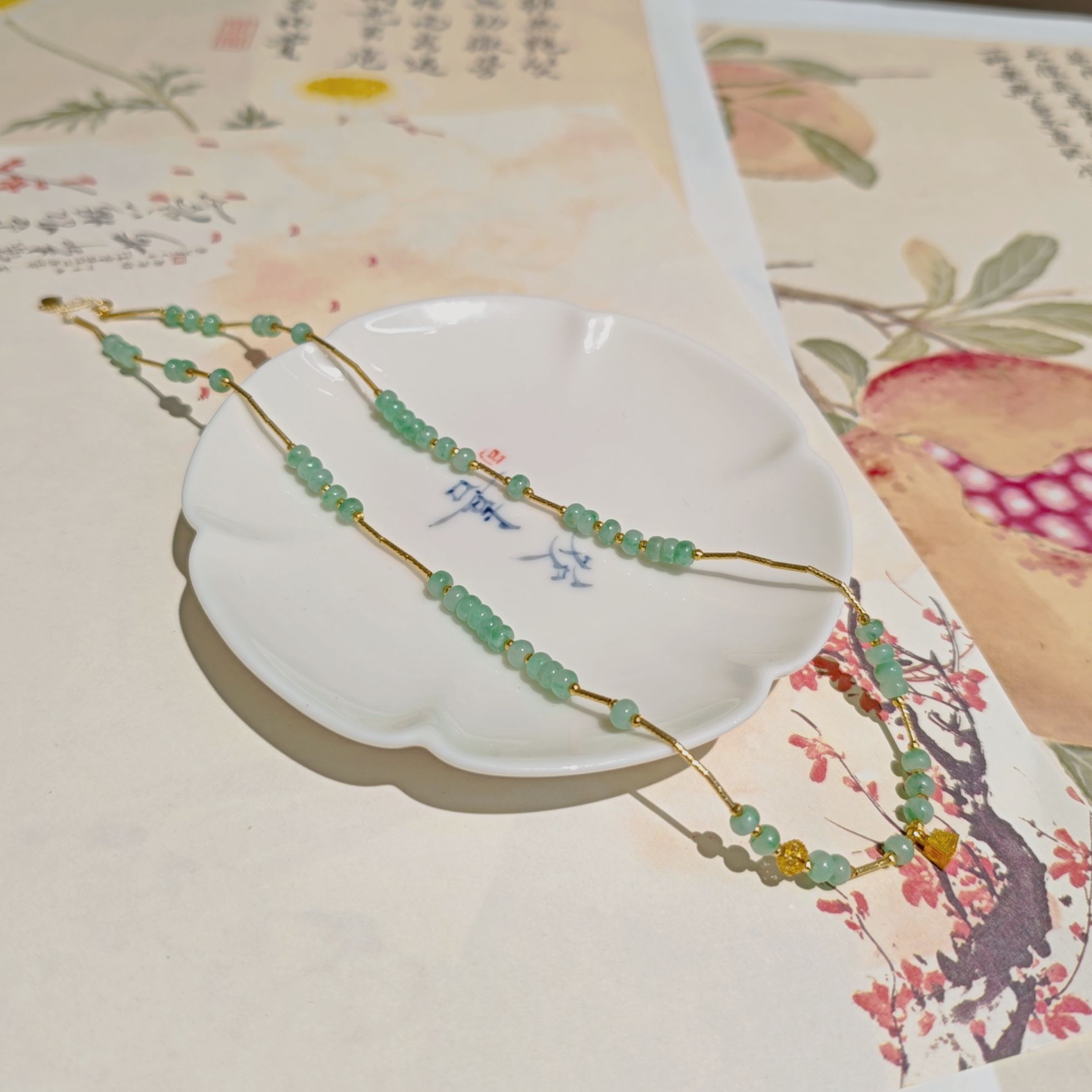 翡翠称心如意项链 18k金 1742 多样性发一件