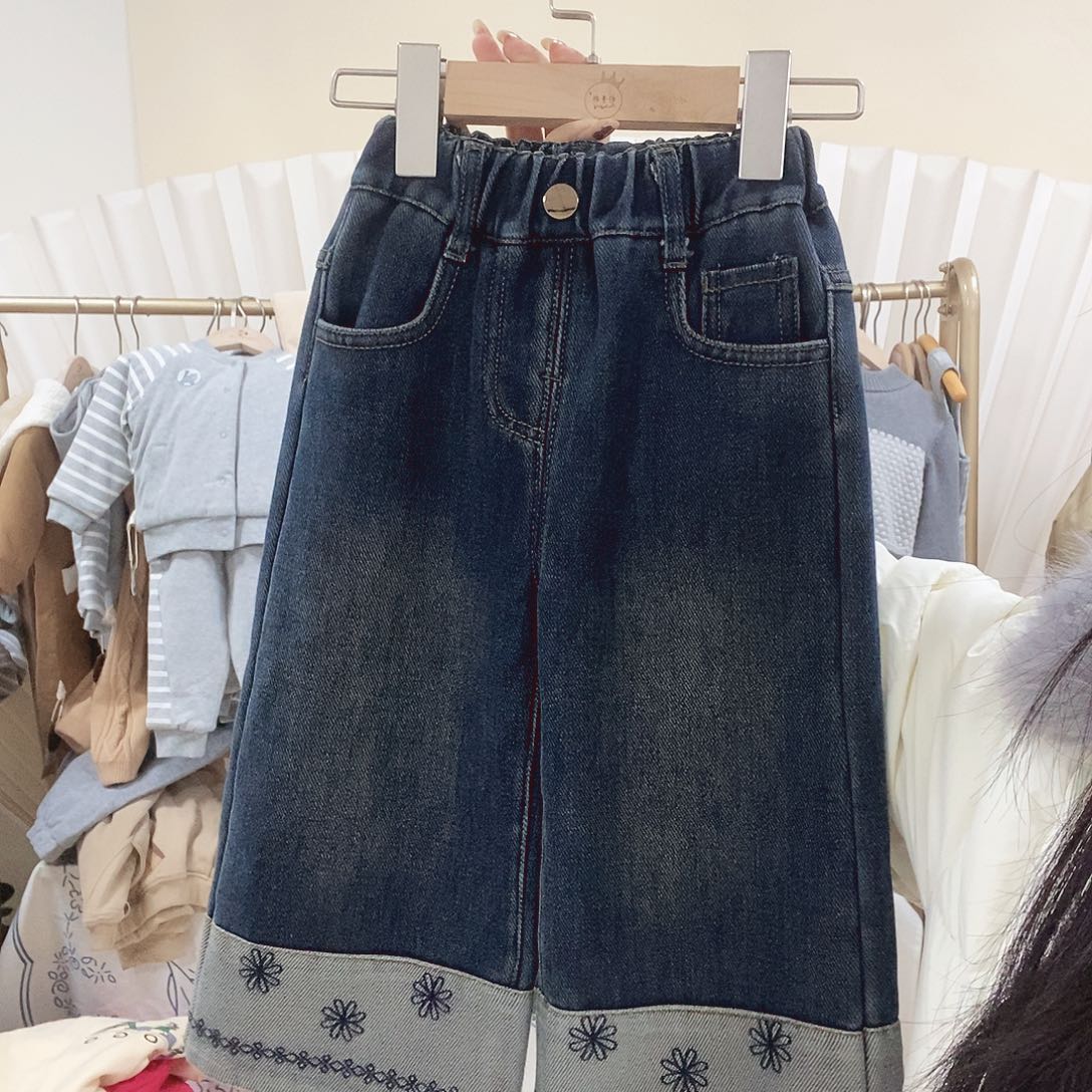 qdd07 90码女童牛仔裤