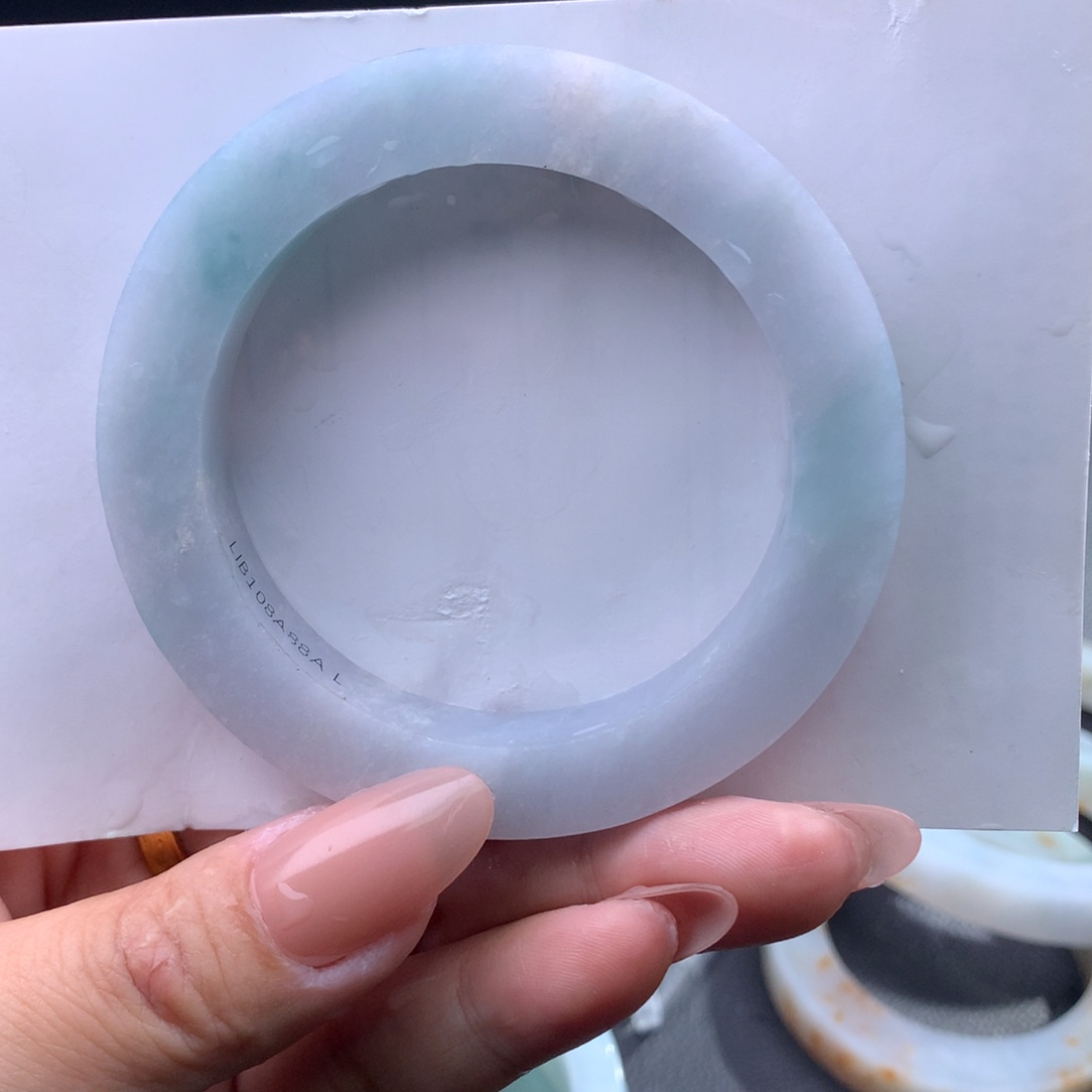 定制翡翠翡翠手镯未镶嵌天空蓝美人镯54-56