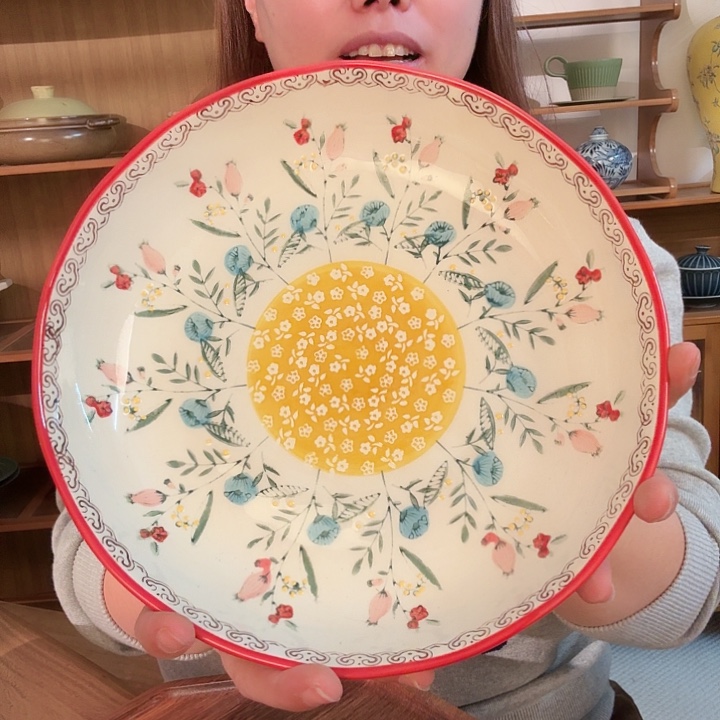 外贸春意盎然10寸深盘
