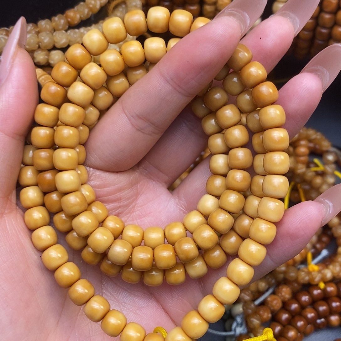 龙眼菩提手串龙脊菩提玉化料老型珠脖挂卡8 有缩尺