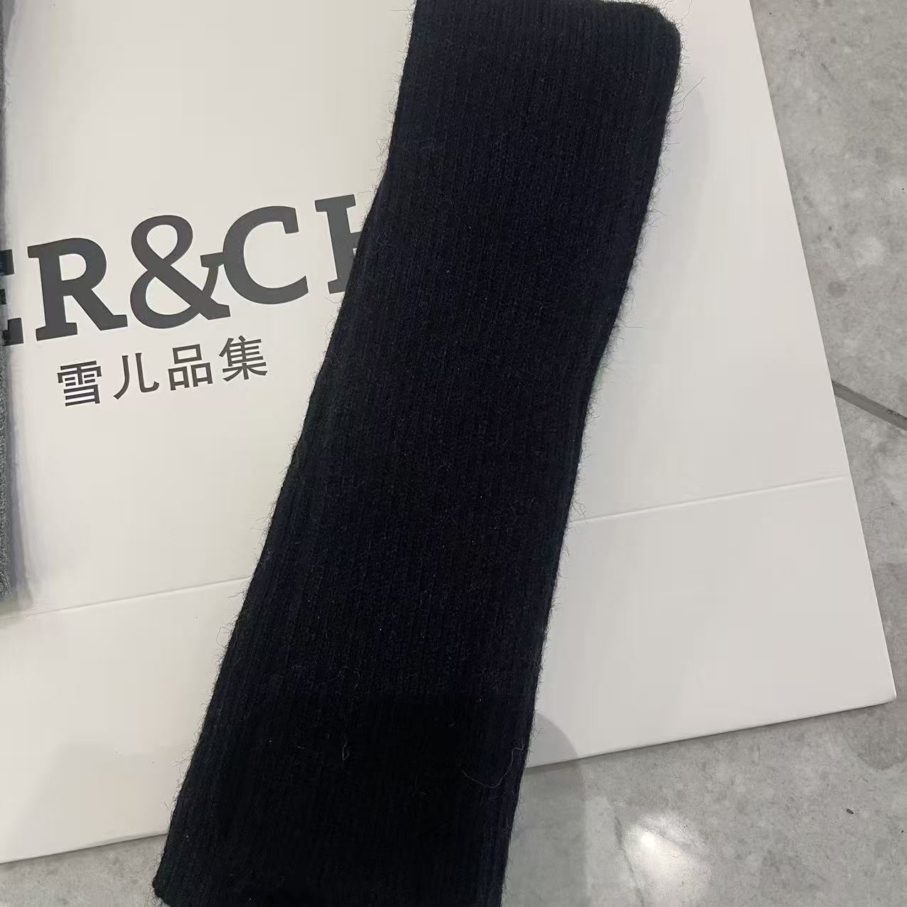 雪儿7店 竖条针织简约百搭秋冬气质袖套