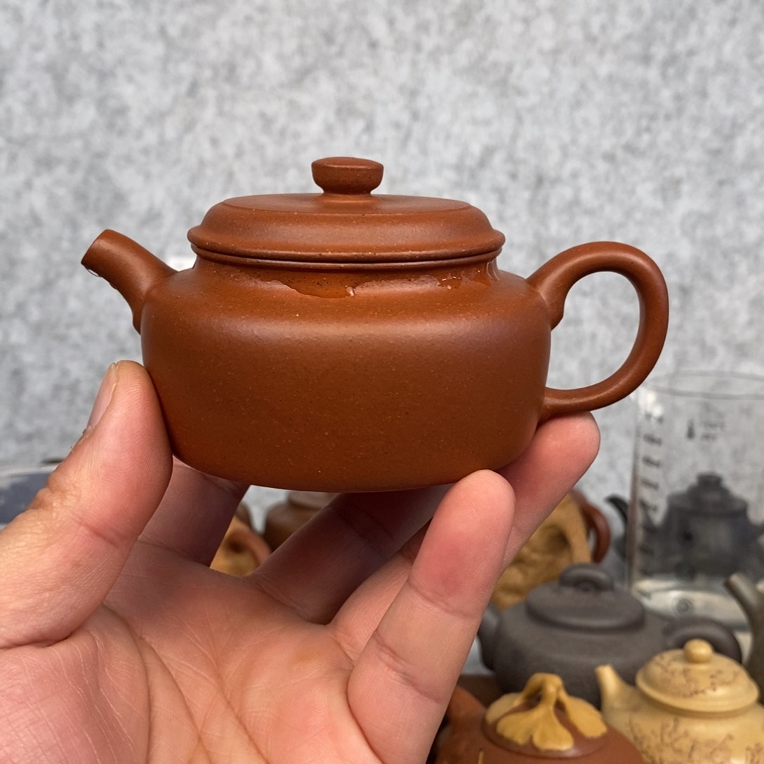 紫砂茶壶点搪德钟原矿清水紫泥