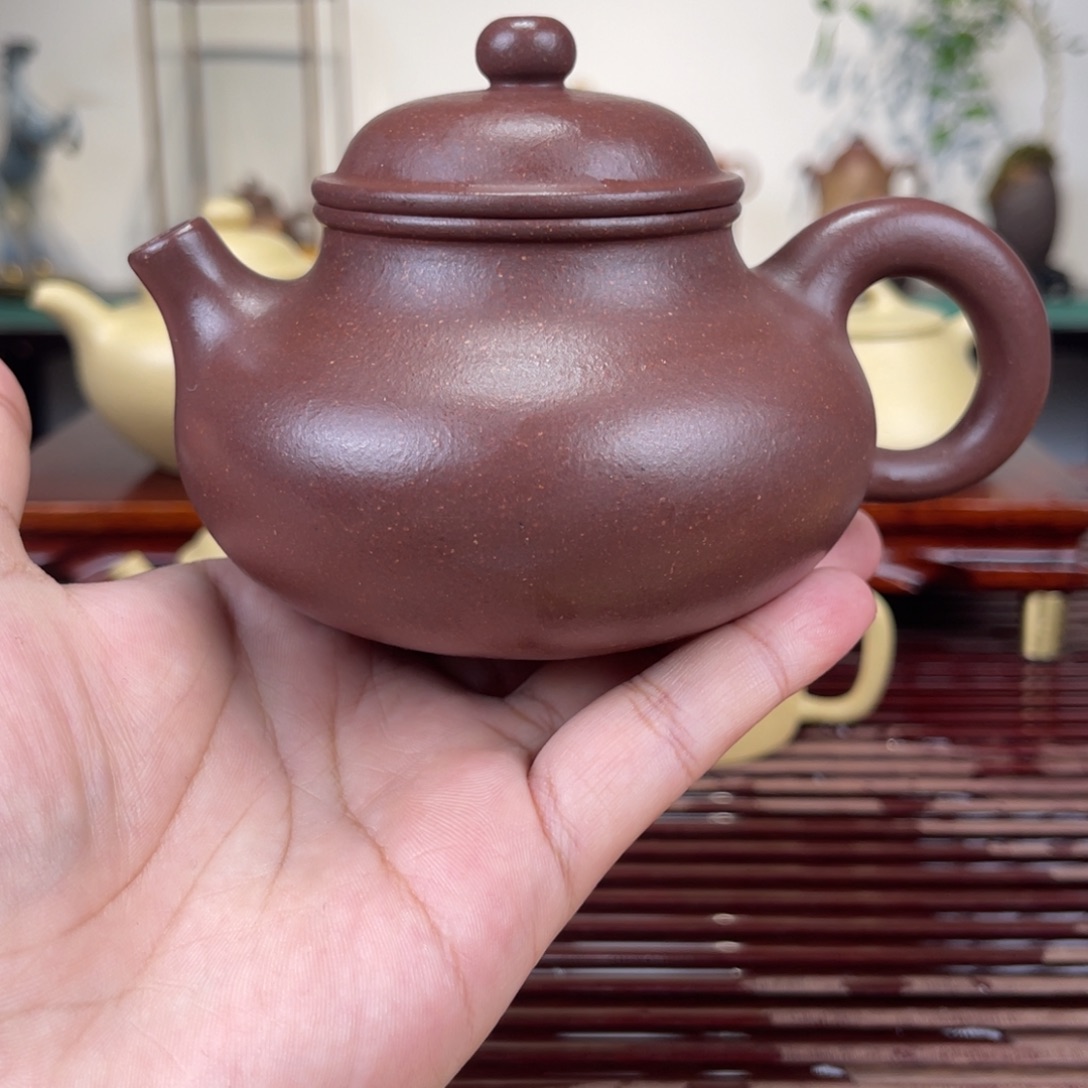 紫砂茶壶250毫升全手工底槽青容天