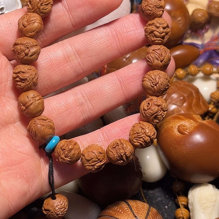 橄榄核手串/手链龙纹十二生肖恶僧
