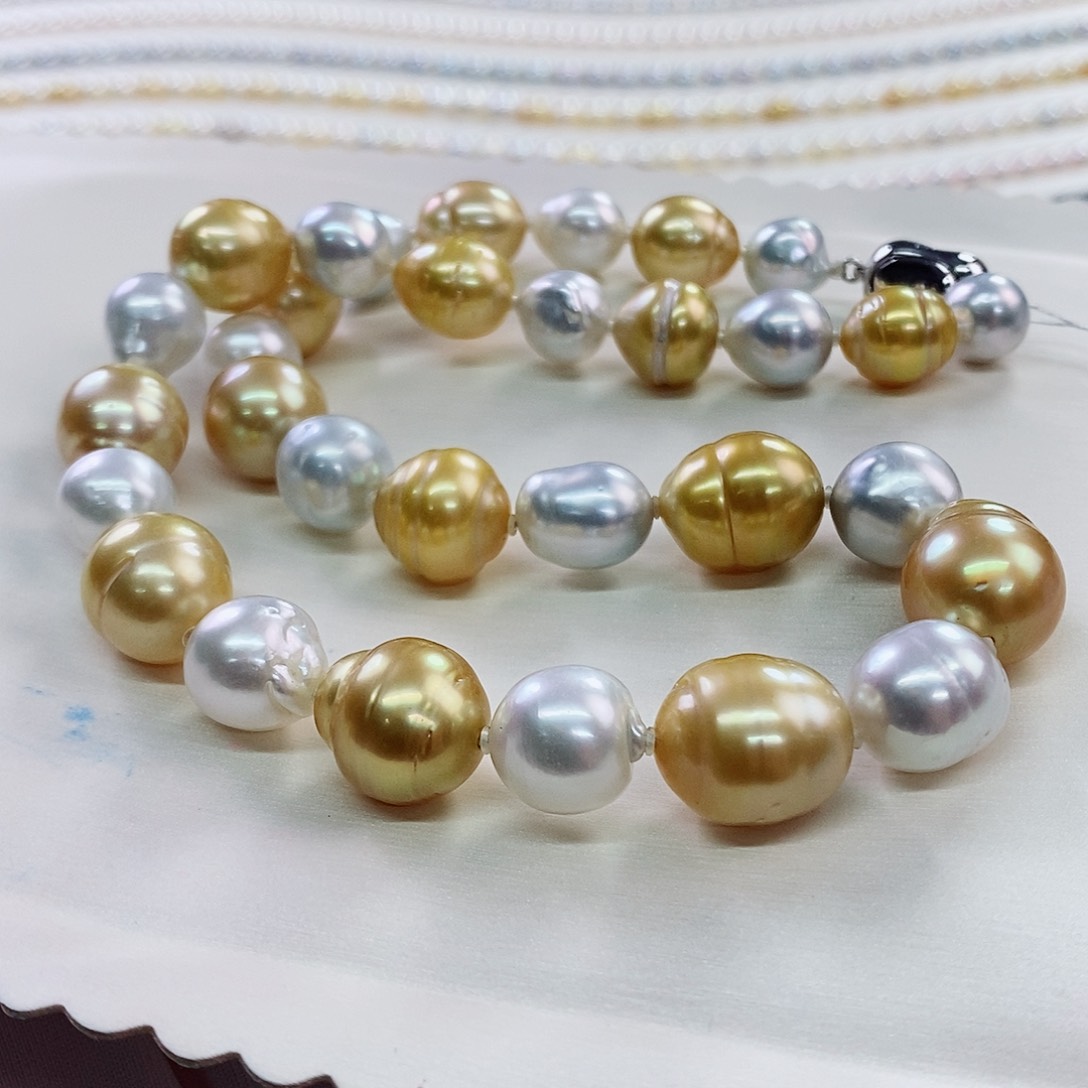 项链未镶嵌海水珍珠10-14