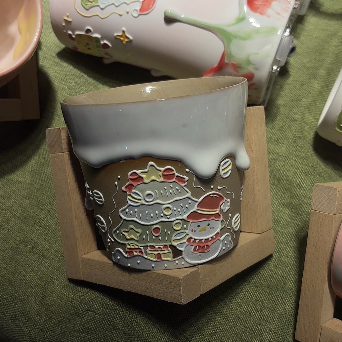 ****ᶠ饼干色雪人杯一个