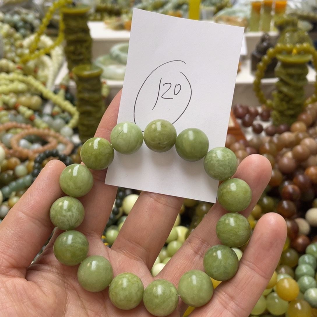 蛇纹石玉手链未镶嵌