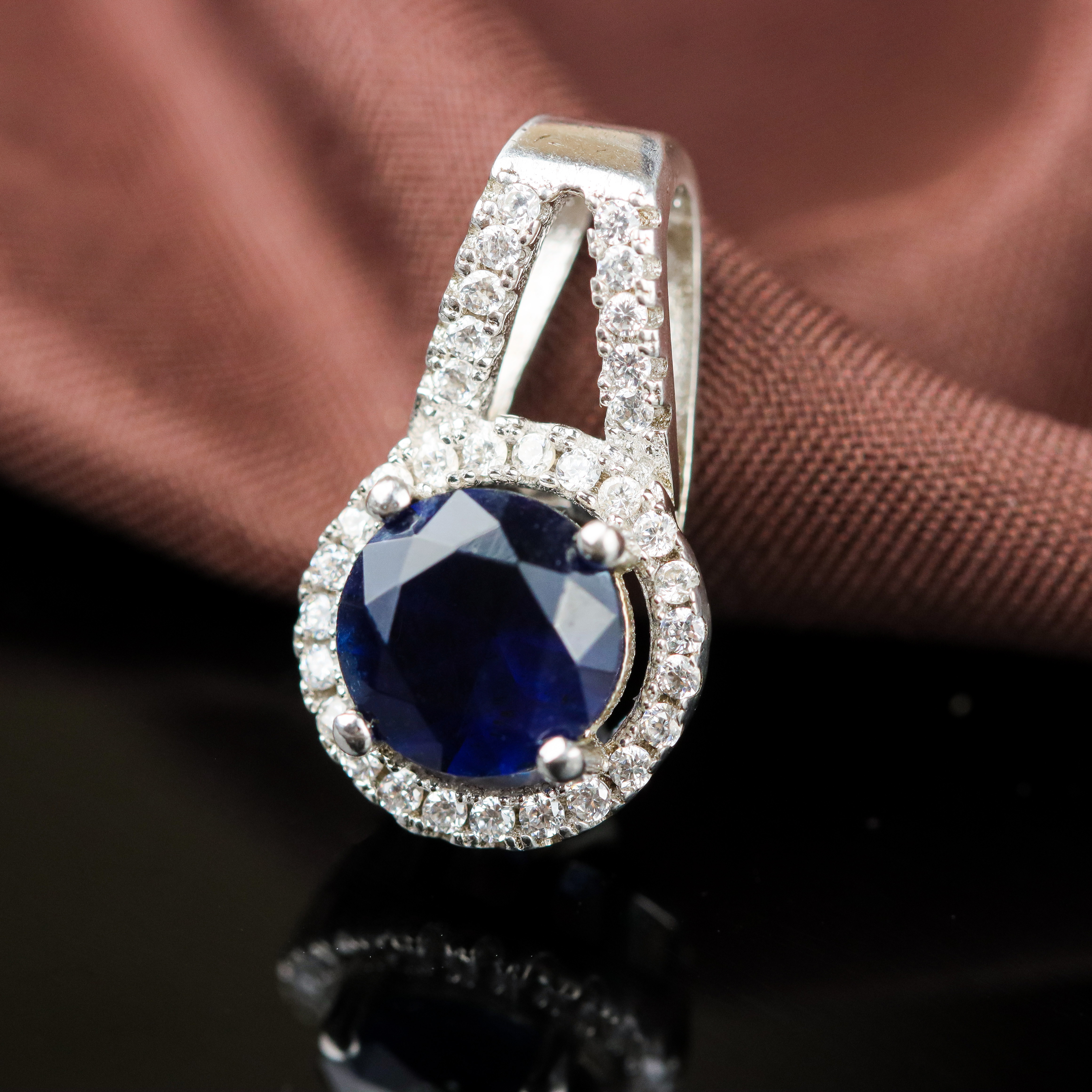 吊坠925银 S925银素银蛋面复古民族风送礼女款吊坠 不含链