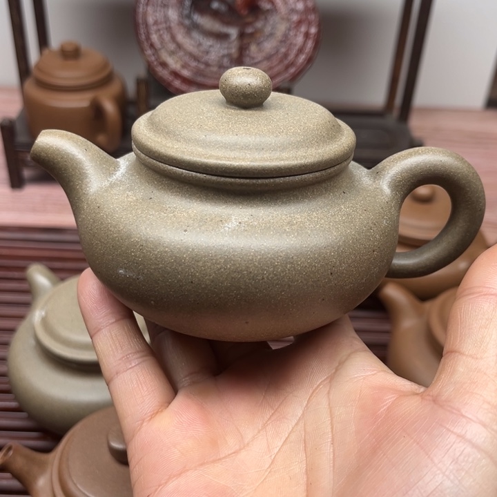 紫砂茶壶暴**物青段高温仿古220CC