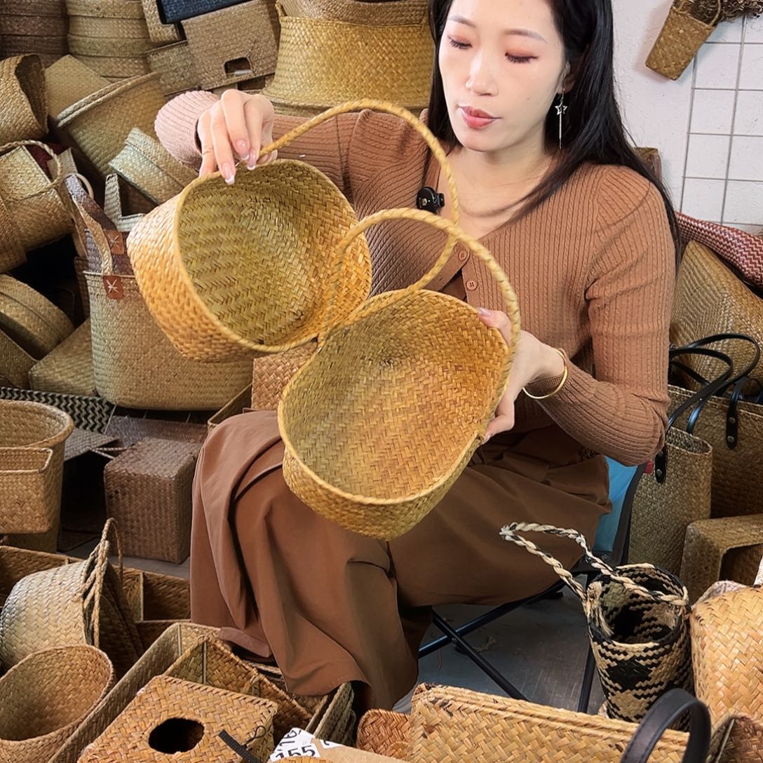编织带草编包/草编收纳盒微瑕疵