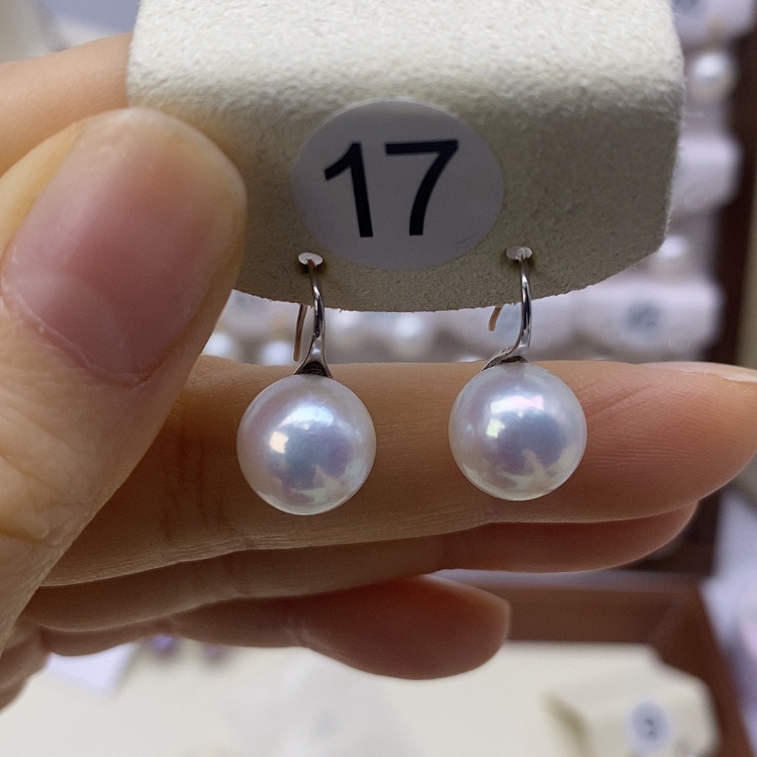 耳饰淡水珍珠银S925镶嵌