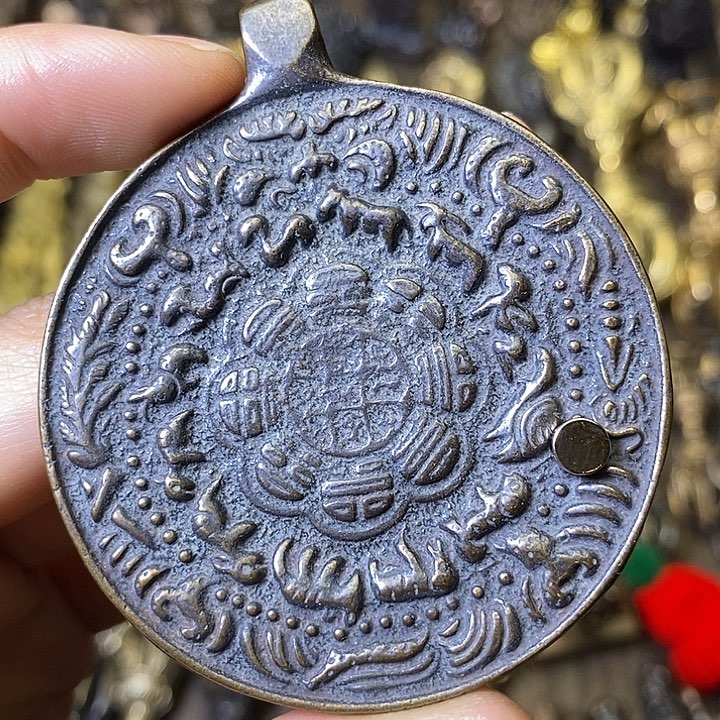 老铜翻砂霸王熊九宫没孔
