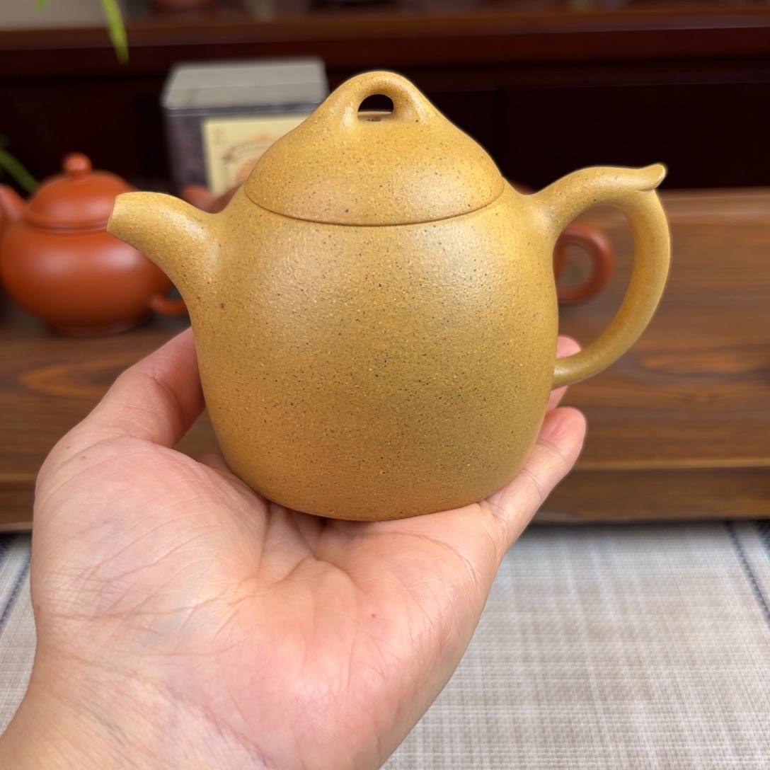 紫砂茶壶黄金段秦权全手210cc