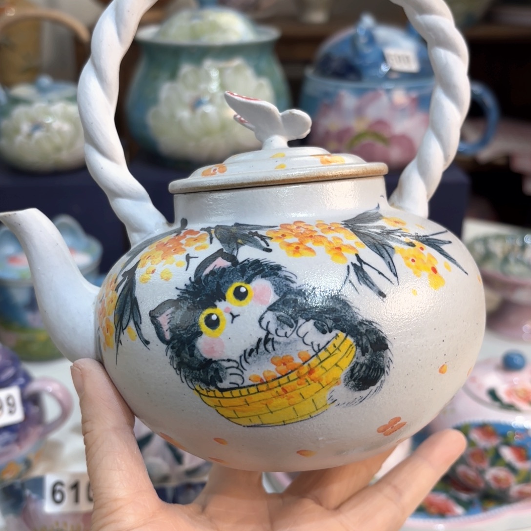 景德镇手绘高温釉下彩陶瓷茶具