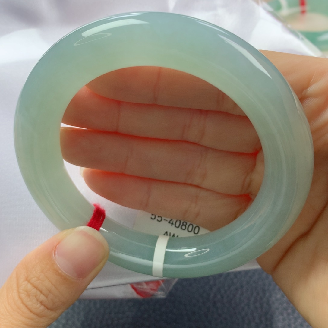 未镶嵌手镯翡翠缅甸天然翡翠A货55.5胖圆