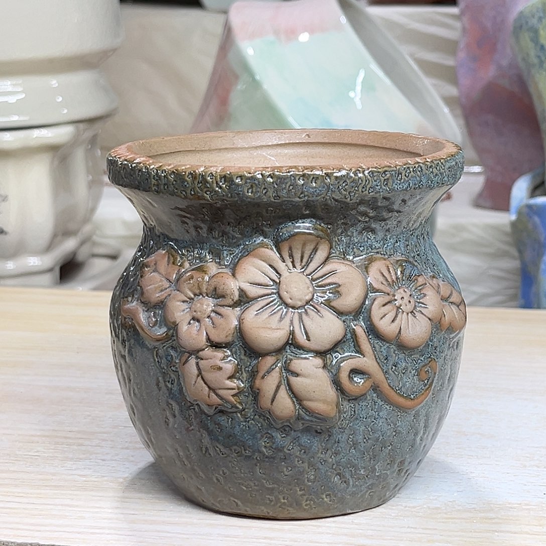陶瓷绿植多肉微瑕花盆外口径：10*11