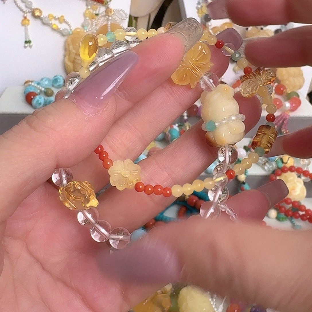 琥珀未镶嵌手链琥珀