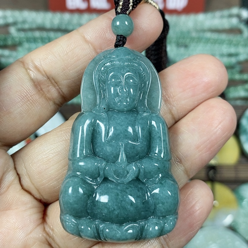 【闪购商品】翡翠颈饰未镶嵌玉吊坠翡翠玉正装观音