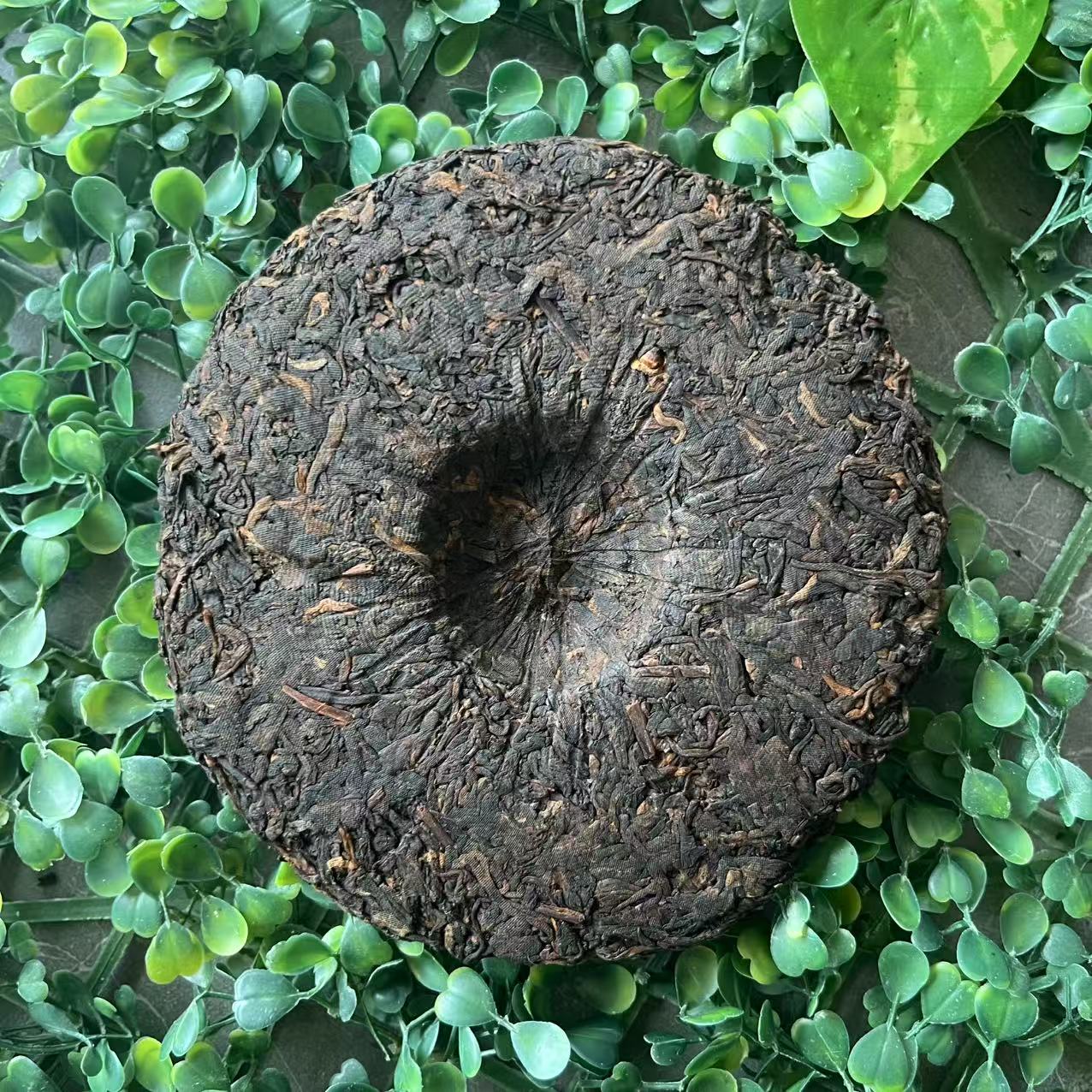 雨腾妹夫 鸿J显H“九转B炼紫J丹紫芽普洱茶200g/饼 熟茶（6月21）