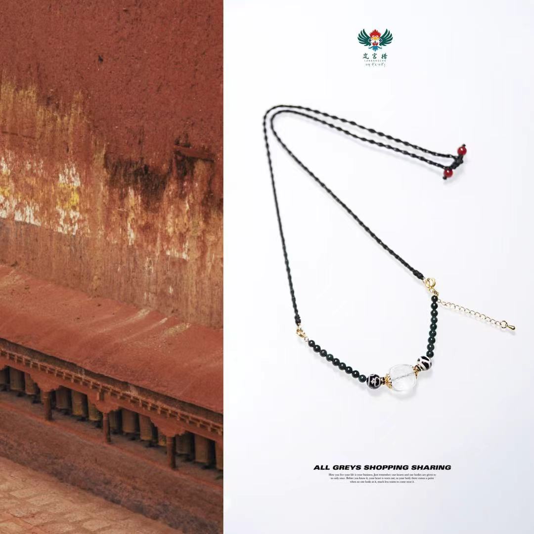 岚宫措｜宝瓶龟甲扎基项链 G283