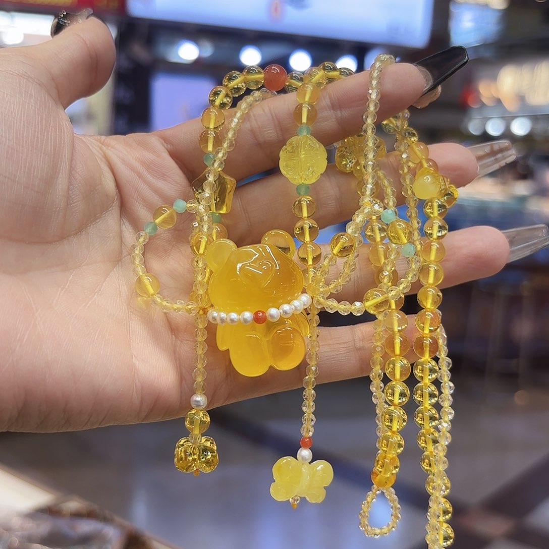 琥珀手链未镶嵌?*7琥珀