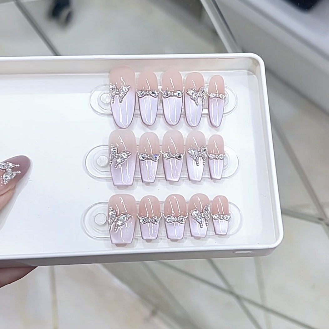 3000 NAIL “迷蝶”设计师高定原创纯手工高级感猫眼显白穿戴甲